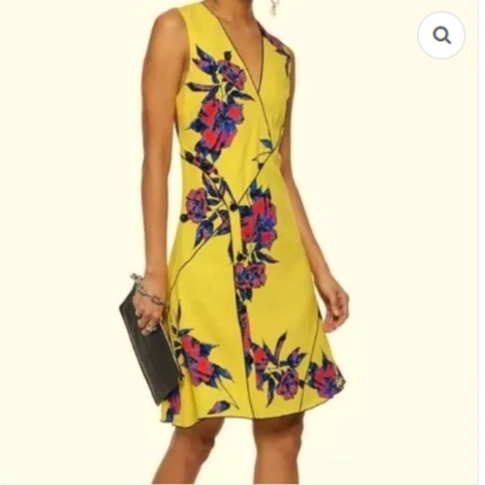 Proenza Schouler Yellow Floral Dress - size 10 Medium